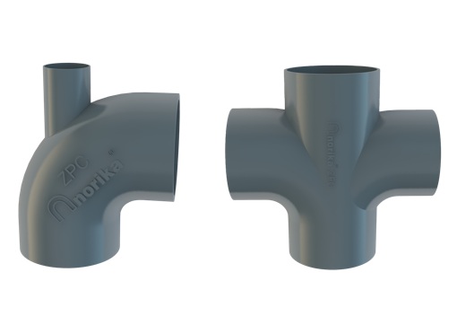 ZPC - Epoxy & Zinc Coated Cast Iron Hubless Bend & Cross Tee